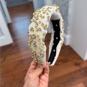 Lele Sadoughi Embellished Cream Headband
